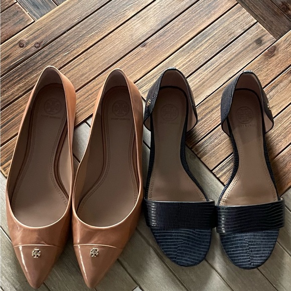 Tory Burch Shoes - Tory Burch Women's Tan and Black Flats